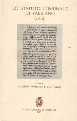 Lo statuto comunale di Fabriano (1415), Giuseppe Avarucci, Ugo Paoli